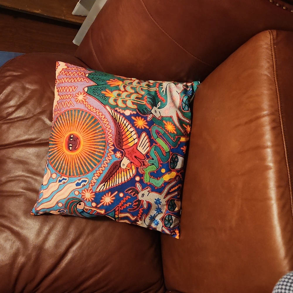 Mexican Folk Aztec style PILLOW COVER